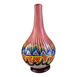 Vintage 1960's Large Multi Colored Murano Millefiori Vase