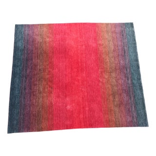 Striped Wool Rug, 1970s For Sale