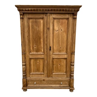 Early 20th Century Swedish Pine Armoire For Sale