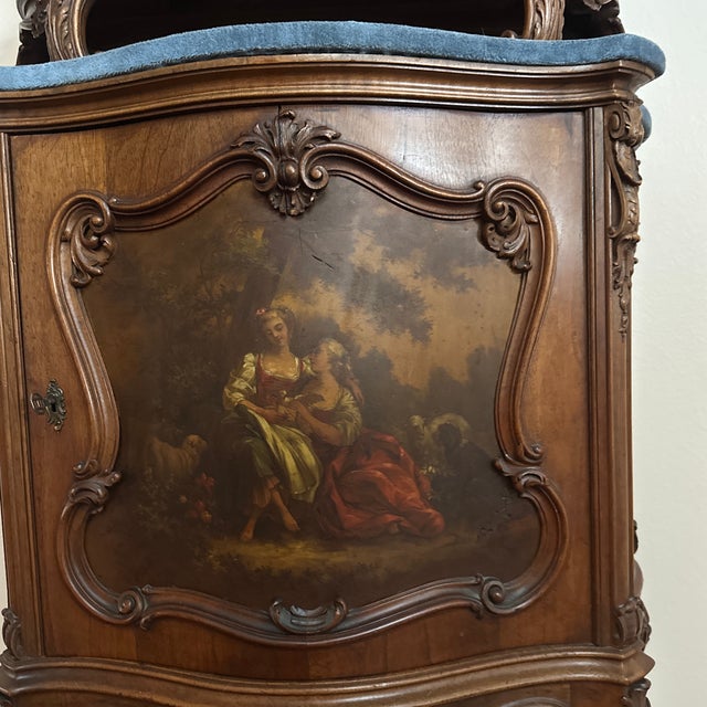 Exquisite Antique Louis XV Rococo Revival China Cabinet / Vitrine For Sale - Image 9 of 10