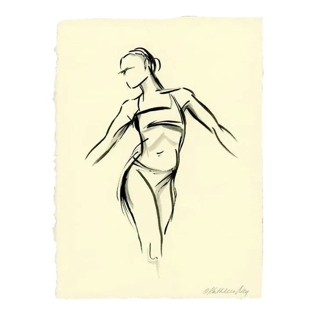 Brush Figure III Original Ink Drawing For Sale