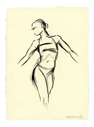 Brush Figure III Original Ink Drawing