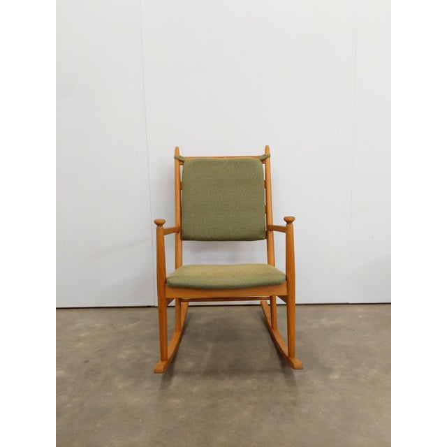 Green Vintage Danish Modern Rocking Chair For Sale - Image 8 of 12