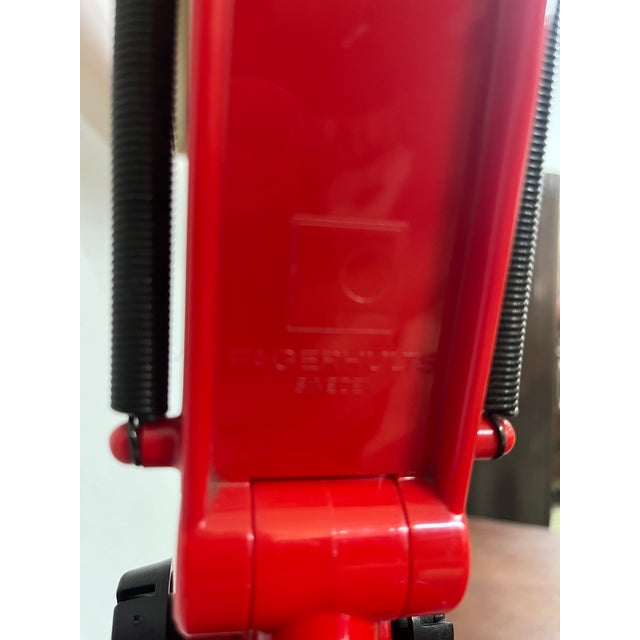 Late 20th Century Desk Lamp in Red Metal from Fagerhult, Sweden For Sale - Image 9 of 11