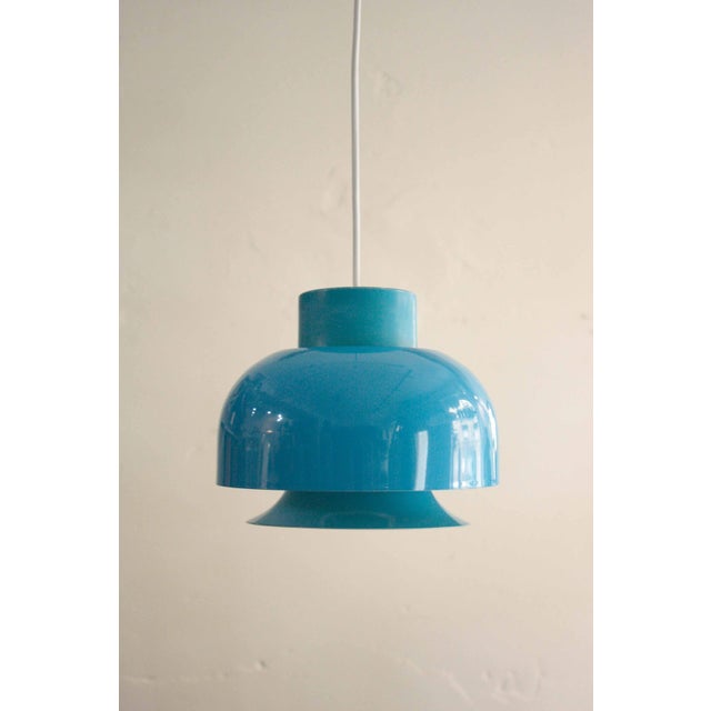Scandinavian Blue Pendant Lamp, 1970s For Sale - Image 9 of 9