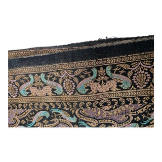 Vintage Silk Brocade Table Runner, Shawl or Fabric Accent For Sale