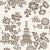 Sample - Schumacher Song Garden Wallpaper in Cocoa For Sale