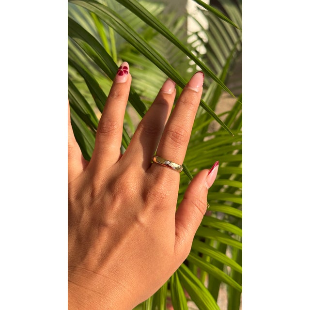 Diamond Studded Celestial Ring in 18kt Solid Yellow Gold Ring Size 7.5 For Sale - Image 4 of 13