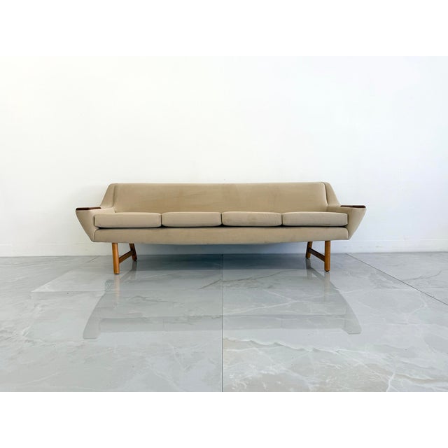 Mid-Century Modern Danish Modern Sofa With Teak Paws, Oak H - Base, 1960's, 2 Configurations For Sale - Image 3 of 16