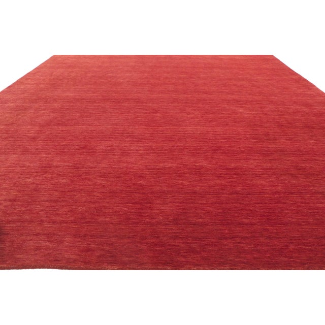 Modern Style Red Area Rug - 08'03 X 10'00 For Sale - Image 4 of 9