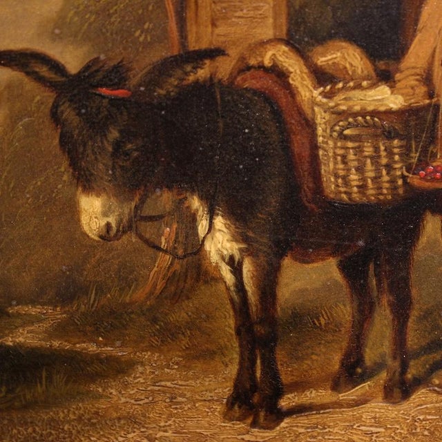English Artist, Painting of a Rural Genre Scene, 1866, Oil on Panel For Sale - Image 15 of 16