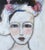 Chic French Woman Portrait Painting by Ruth Arenz Including the Antiqued Gold Wood Frame For Sale In Los Angeles - Image 6 of 8