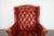 Red Vintage Wingback Tufted Armchair For Sale - Image 8 of 16
