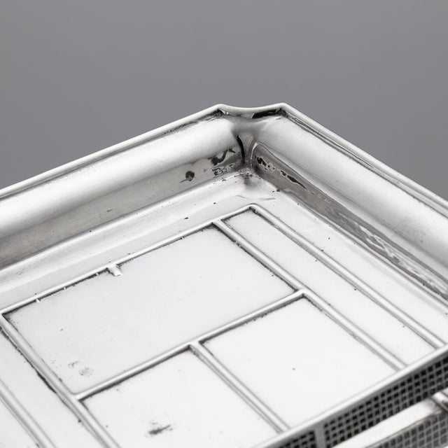 Silver Large Vintage Spanish Silver-Plated Tennis Court Ashtray, 1960s For Sale - Image 8 of 14