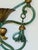 Metal Single 2 Bulb Tole Toleware Italian Gilt and Verdigris Sconce , Italy For Sale - Image 7 of 11