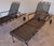 Vintage 1960s Woodard Wrought Iron Chaise Lounges, Pair, Floral Scrollwork, Adjustable, With Wheels, Attributed For Sale - Image 9 of 12