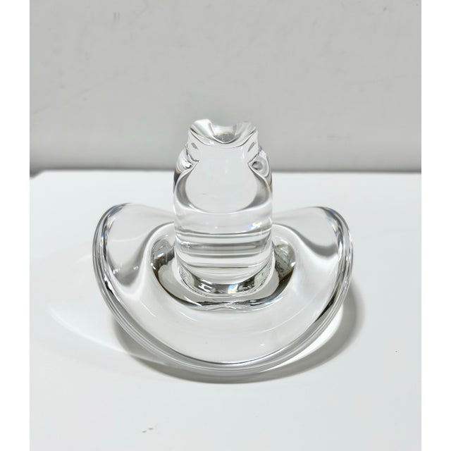 1970s 1970s Signed Marcolin Sardinia Crystal Cowboy Hat Paperweight, Southwest Western Decor For Sale - Image 5 of 12