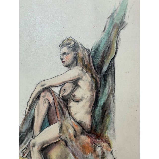Vintage Frederick William Weber Mixed Media Nude Still Realism Painting Drawing For Sale - Image 9 of 9