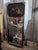Chinoiserie Vintage Chinoiserie Black Lacquer Mirror | Hand-Painted Bird & Blossom Panel With Brass Corners For Sale - Image 3 of 6