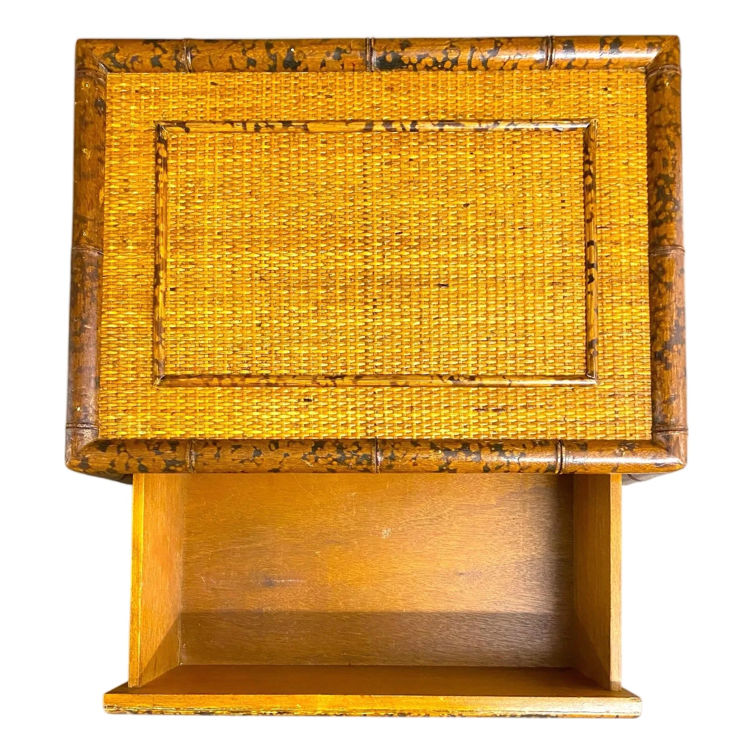 British Colonial Tortoiseshell Bamboo Chest & Nightstand, China Export ...
