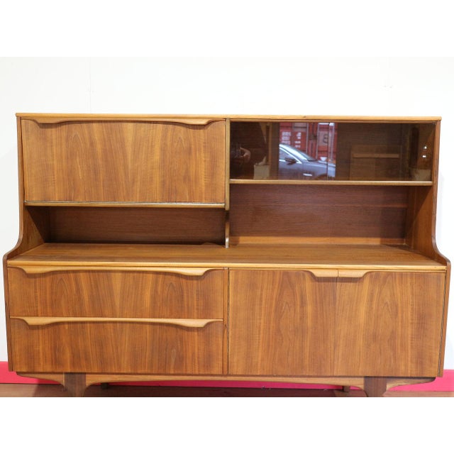 Mid Century Modern Vintage Teak Credenza Buffet Hutch by S Form Danish Style For Sale - Image 13 of 15