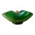 Vintage Murano Style Italian Glass Bowl Controlled Bubble Green Gold Decorative Dish For Sale