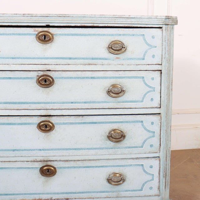 Dutch Painted Commode in Oak For Sale - Image 3 of 13