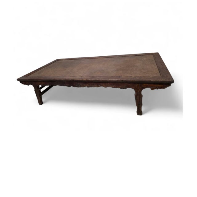 Antique Shanxi Province Ming Dynasty Elm and Rattan Coffee Table Beautiful Antique Shanxi Province Ming Dynasty–style...