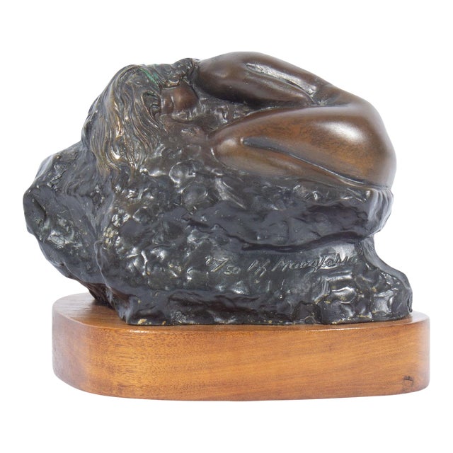 1989 Bronze Sculpture of a Woman by Huberto Maestas For Sale