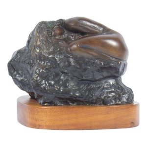 1989 Bronze Sculpture of a Woman by Huberto Maestas