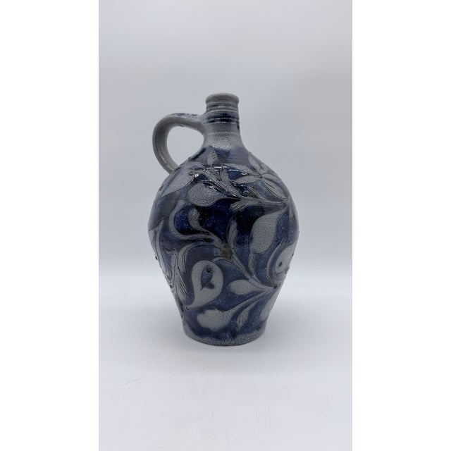 Mid 19th Century Antique German Westerwald Blue Incised Stoneware Jug, Circa 19th Century For Sale - Image 5 of 17