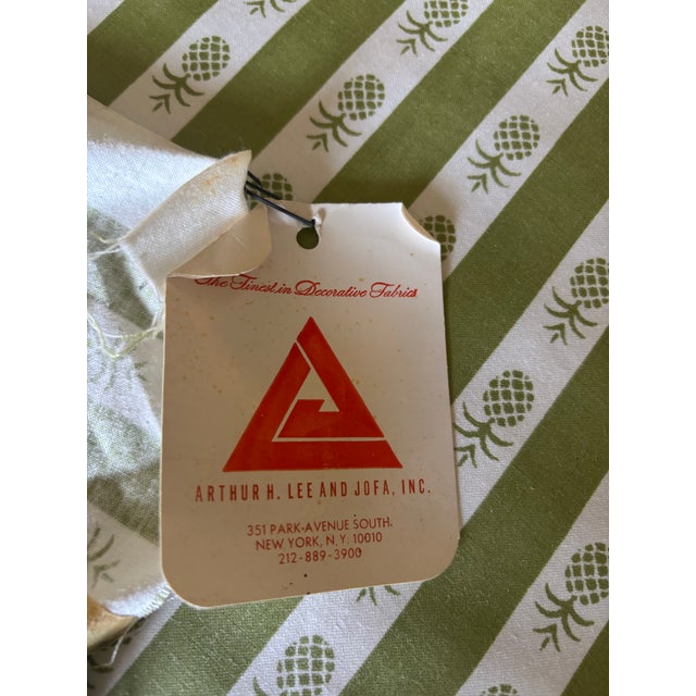 1980s 1980s 23 Yards of Classic Lee Jofa Fabric in Olive and White. For Sale - Image 5 of 5