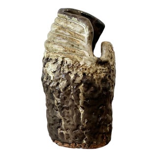 Vintage Original Studio Pottery Coil Vase For Sale