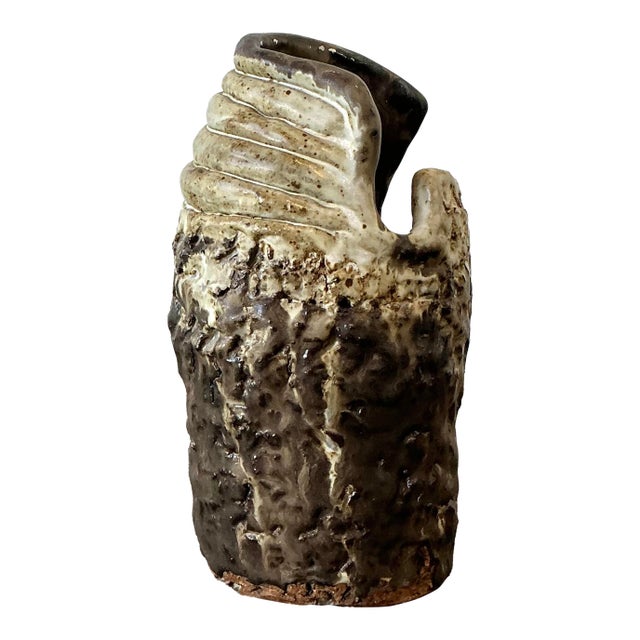 Vintage Original Studio Pottery Coil Vase For Sale