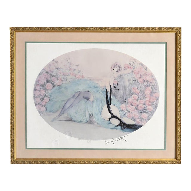 Mid 20th Century “La Belle Rose” Stamped Reproduction Print, Numbered 95/250, After Louis Icart For Sale