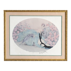 Mid 20th Century “La Belle Rose” Stamped Reproduction Print, Numbered 95/250, After Louis Icart