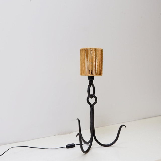 Metal Brutalist Anchor Table Lamp, 1950s For Sale - Image 7 of 15