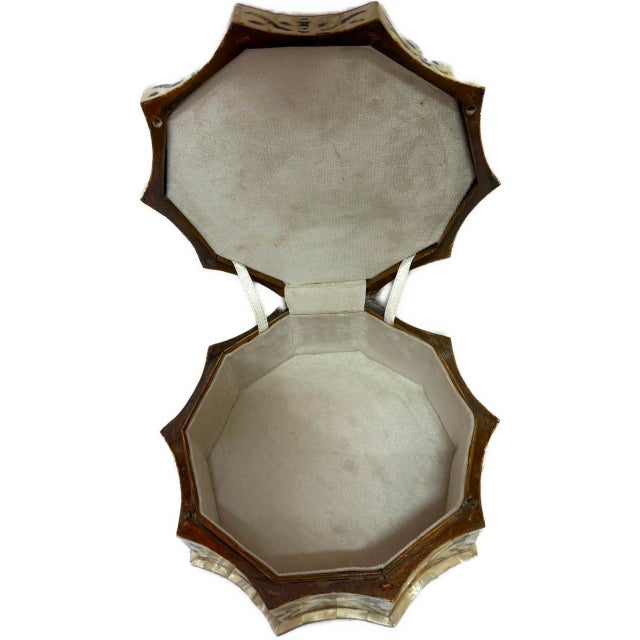 Mediterranean Handmade Wooden Jewelry Box With Mother of Pearl Inlay – Luxury Trinket Storage Box For Sale - Image 3 of 7