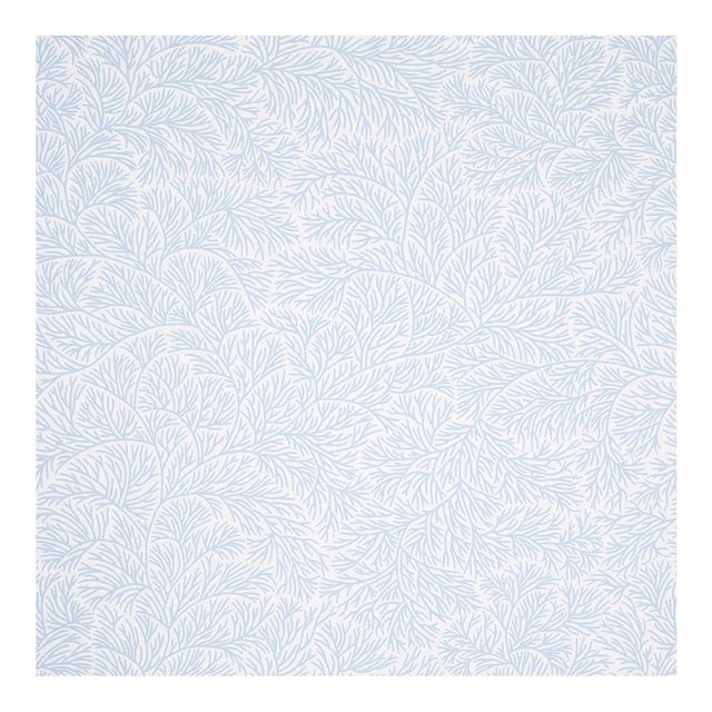 Sample - Schumacher x Mark D. Sikes Bougainvillea Wallpaper in China Blue For Sale