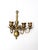 Vintage Brass Three Arm Wall Candle Sconce For Sale - Image 4 of 14