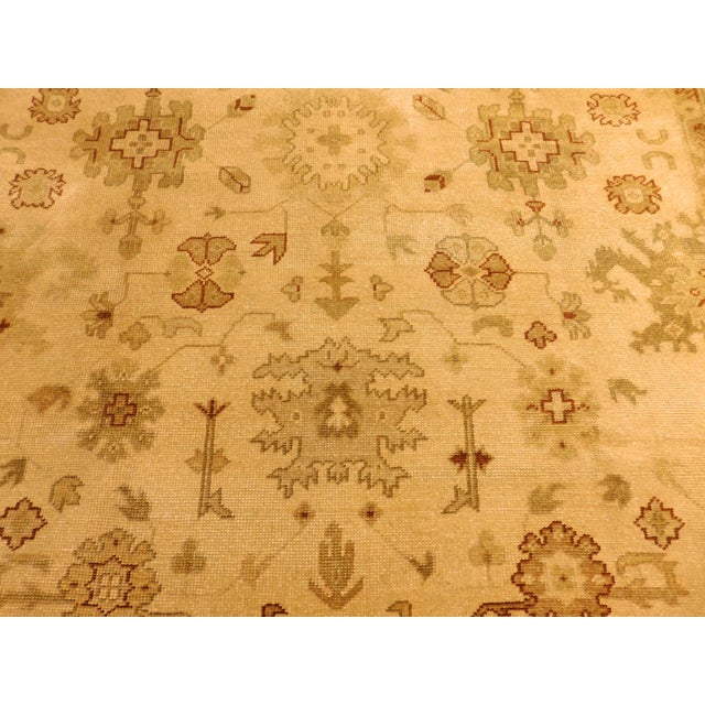 Hand-Knotted Indian Rug of Oushak Design- 8'1"x 9'11" For Sale - Image 4 of 10