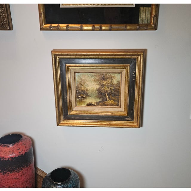 American Vintage Oil on Canvas For Sale - Image 3 of 12