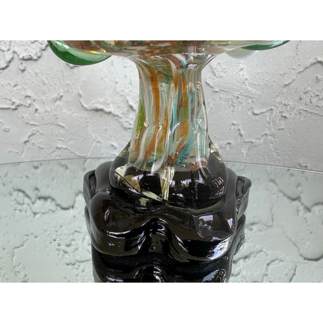 Vintage Tuscany Italian Hand-Blown Art Glass Clown Figurine With Aventurine Inclusions For Sale - Image 9 of 12
