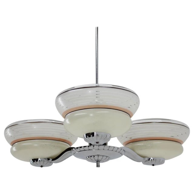 Large Mid-Century Modern Pendant Lamp from Zukov, 1950s For Sale - Image 13 of 13