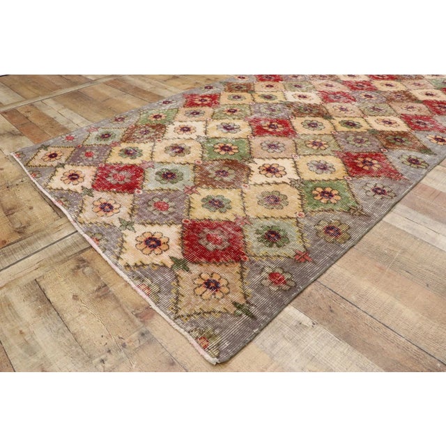 Textile Vintage Turkish Sivas Rug - 04'02 X 07'03 For Sale - Image 7 of 10