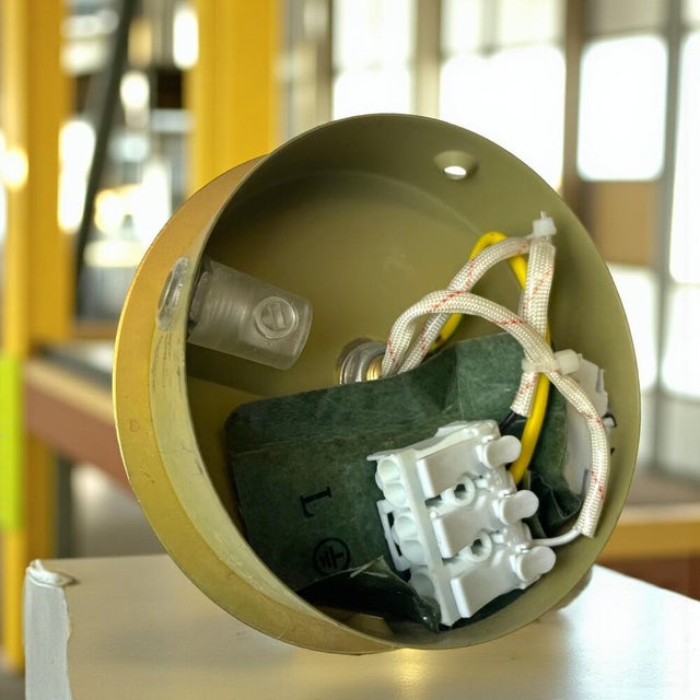 Goldenrod Modern Futurist Adjustable Geometrical Wall Sconce from Ikea, 1990s For Sale - Image 8 of 9