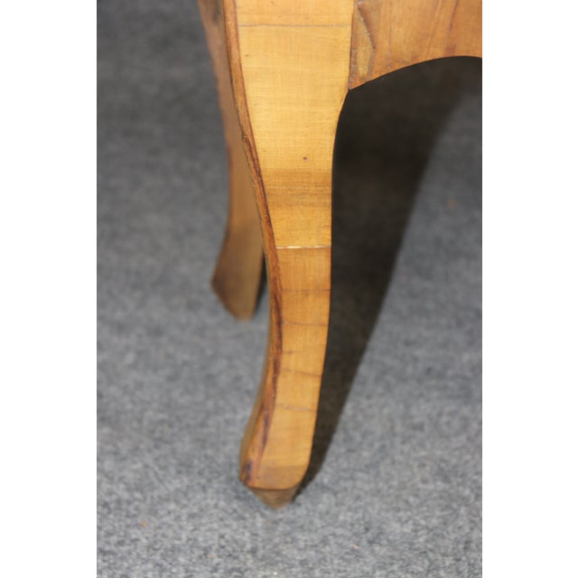 Pair of Italian Bombe Parquetry 3 Drawer Nightstands For Sale - Image 13 of 14
