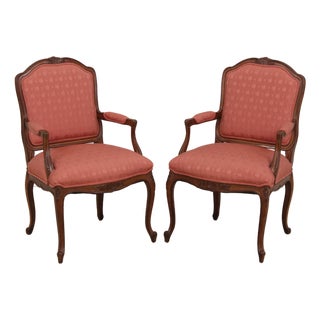 Pair of Lewis Mittman Louis XV Fauteuil Armchairs For Sale