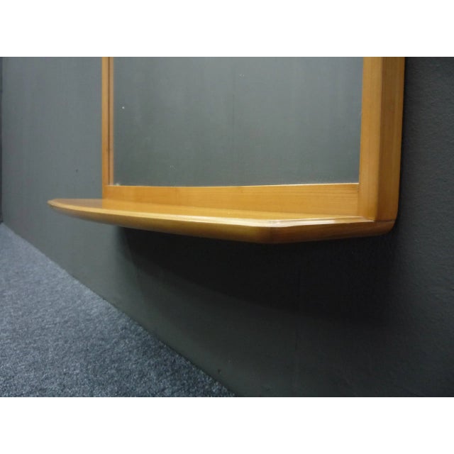 Mid-Century Cherry Wood Wall Mirror, 1950s For Sale - Image 4 of 8