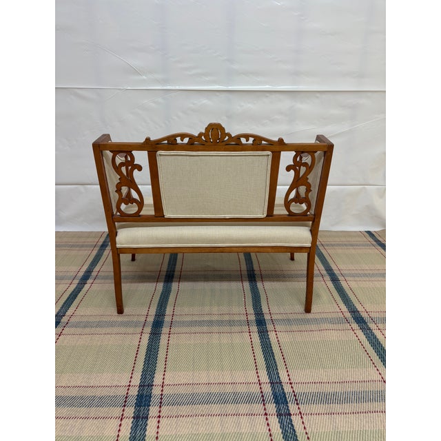 1900 - 1909 Early 20th Century Edwardian Style Chair-Back Settee For Sale - Image 5 of 13